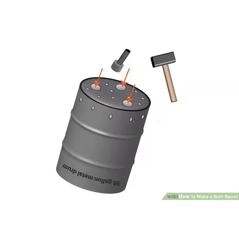 55 Gal. Drum Burn Barrel without Lid 3