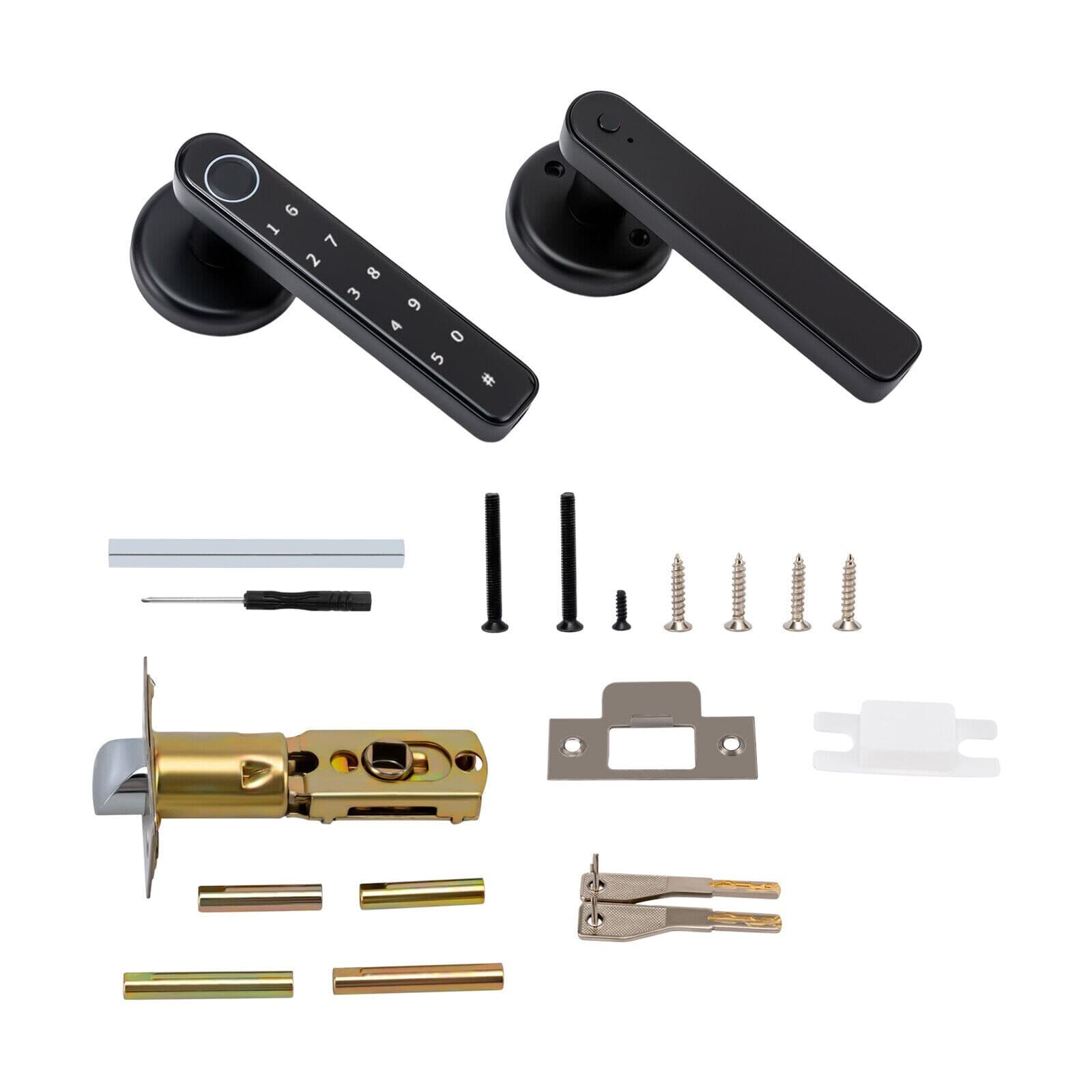 Smart Biometric Door Lock Bluetooth APP Control Fingerprint Door Lock Handle 2