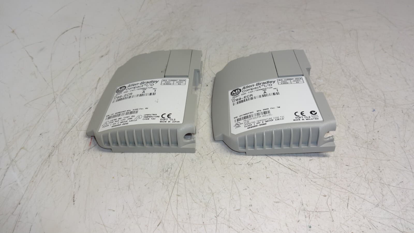 Lot of 2 1769-ecr Plc Compact I/o Right End Cap Compactlogix 1769ecr 5