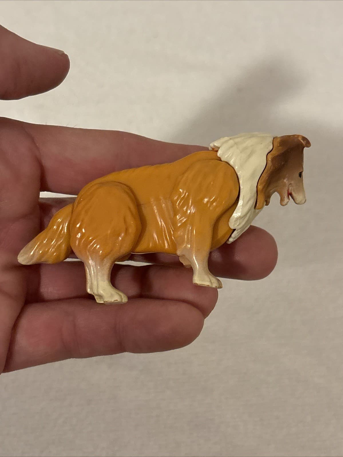 Vintage 1970's Fisher Price Collie Dog Figure Dollhouse Hong Kong FREE SHIP 5