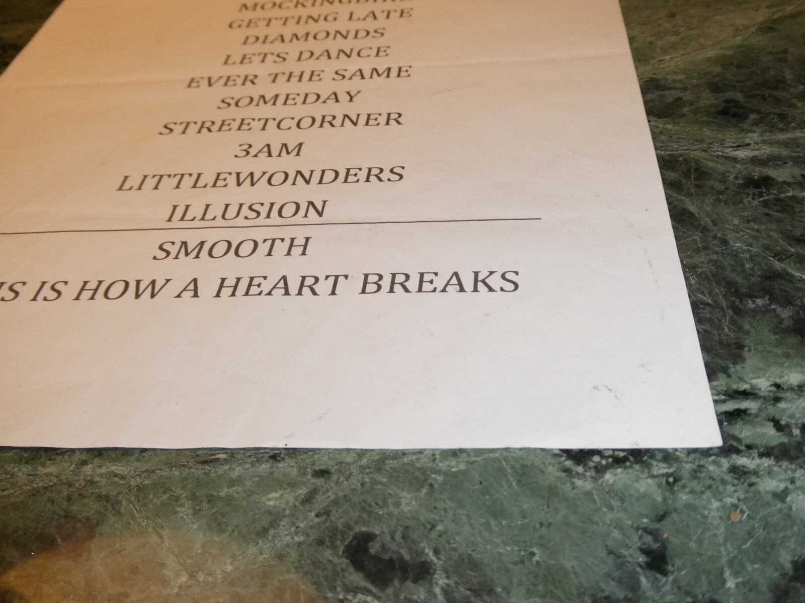 Rob Thomas rare SETLIST New York Westbury 2015 concert tour Matchbox Twenty 2