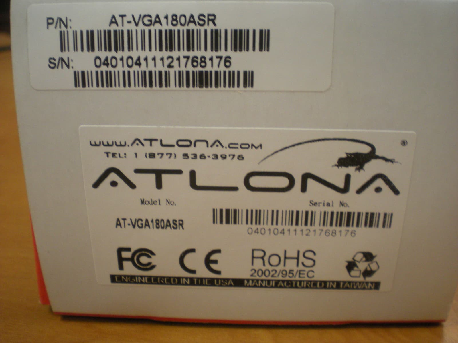 Atlona AT-VGA180ASR VGA Extender with Audio over Cat5 up to 600ft FREE SHIPPING 3