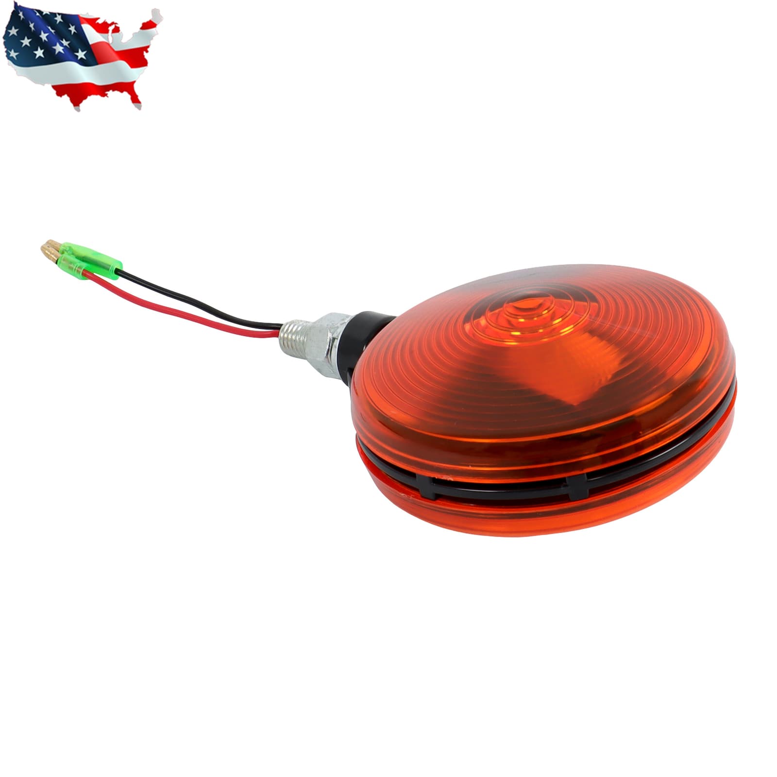 12V Warning Light Set Hazard Style For Kubota Tractor Red & Amber Lens 2 PCS 5