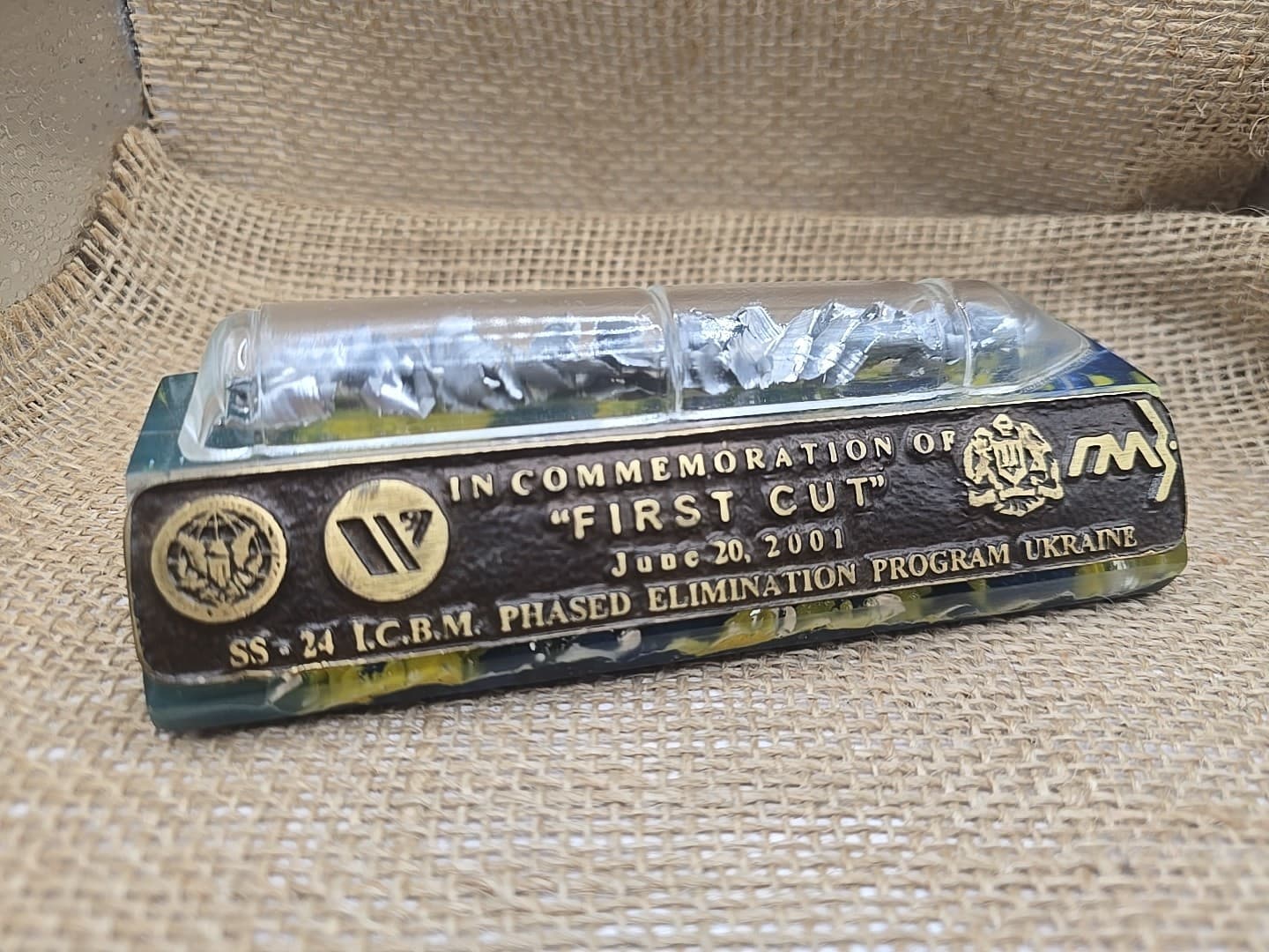 I.C.B.M. Phased Elimination Ukraine First Cut 6-20-2001 Commemoration Sample