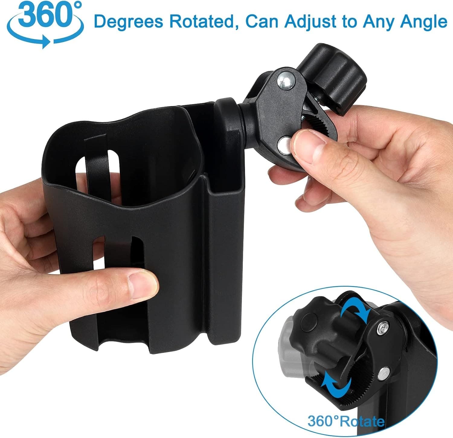 Accmor Stroller Cup Holder with Phone Holder, Universal black  6