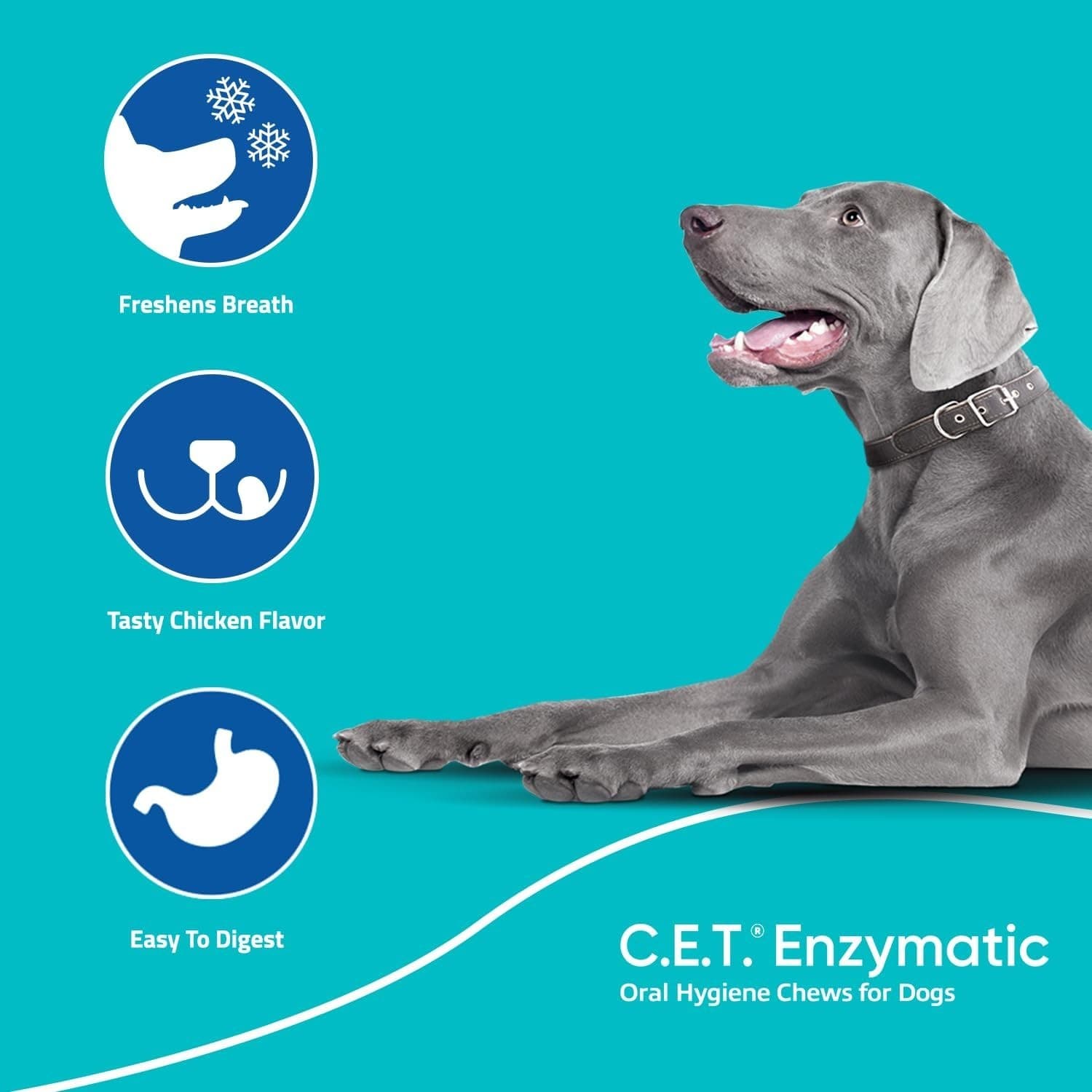 4 Pack CET Enzymatic Chews For Dogs, X-Small, Under 11 lbs, 8.4oz Each NEW 6
