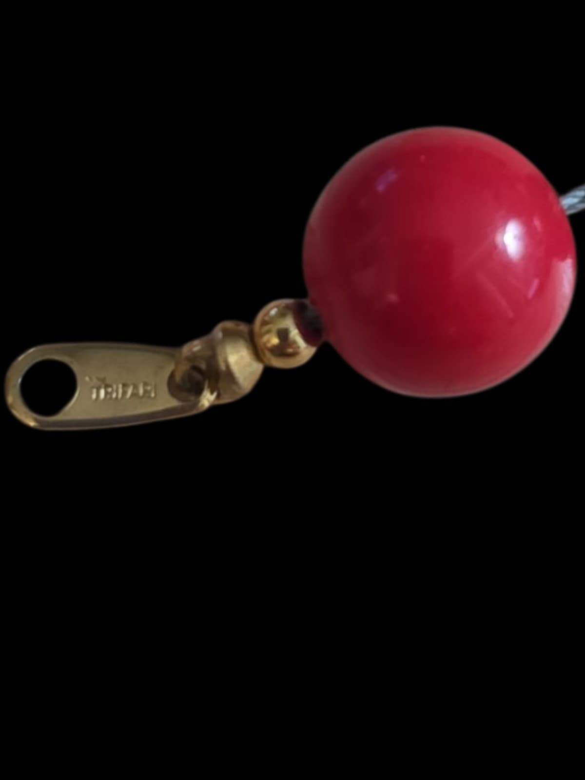 Vintage Crown Trifari & Trifari Red & Navy Beaded Necklaces  4