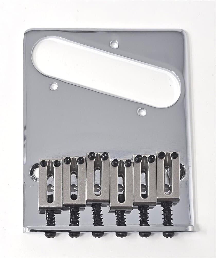 True Custom Shop® Gotoh Brass Bridge w/h Steel Saddles Fits Fender Modern Tele 4