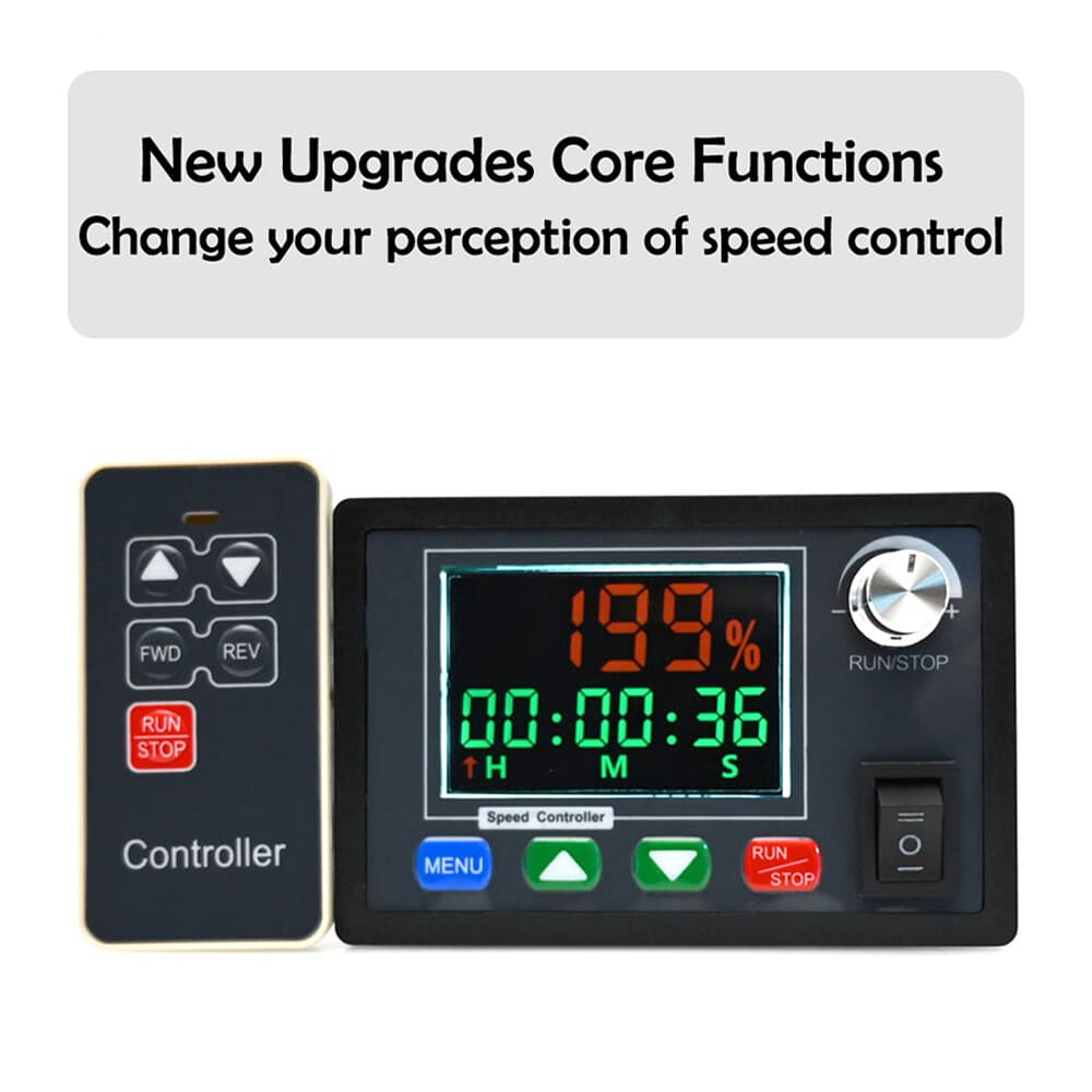 DC 10-55V 40A LCD PWM DC Motor Speed Controller Reverse Time Wireless Remote US 2