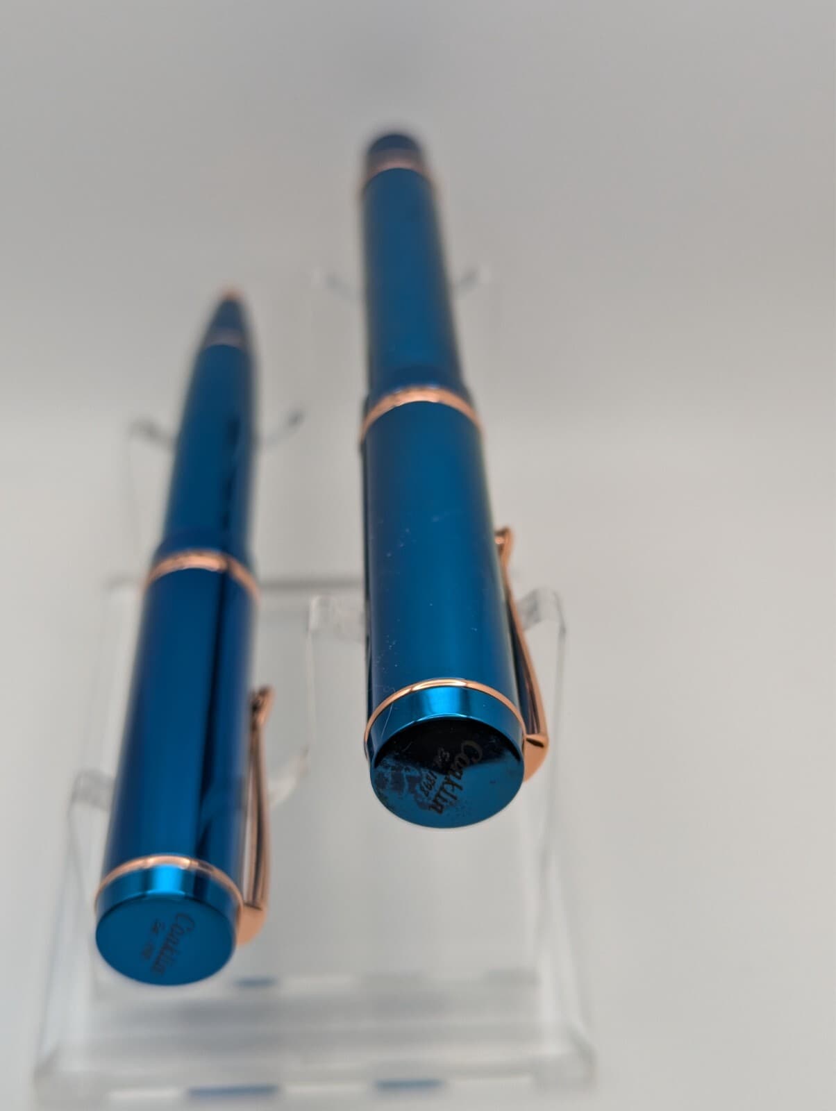 Conklin Duragraph Blue Metal Fountain and Ballpoint Set (Pre-Owned) 5