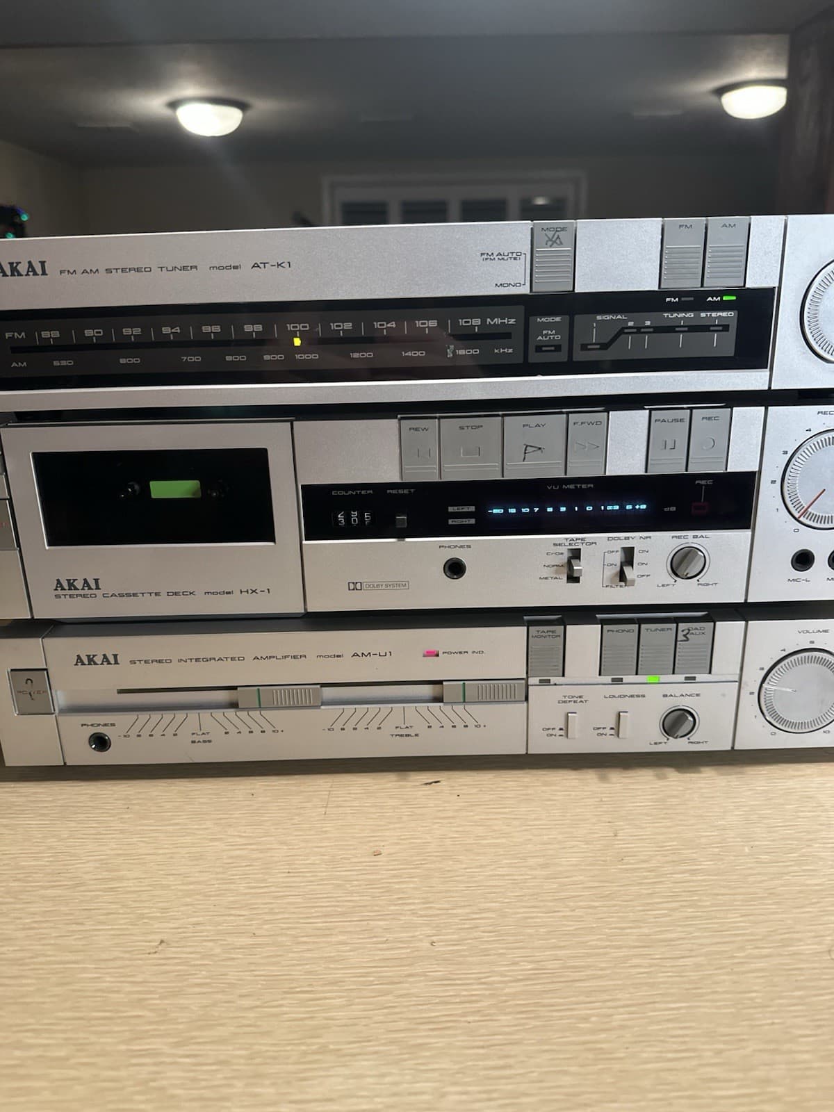 AKAI AM-U1 Integrated Amplifier AT-K1 Stereo Tuner & HX-1 Cassette Deck Serviced 5