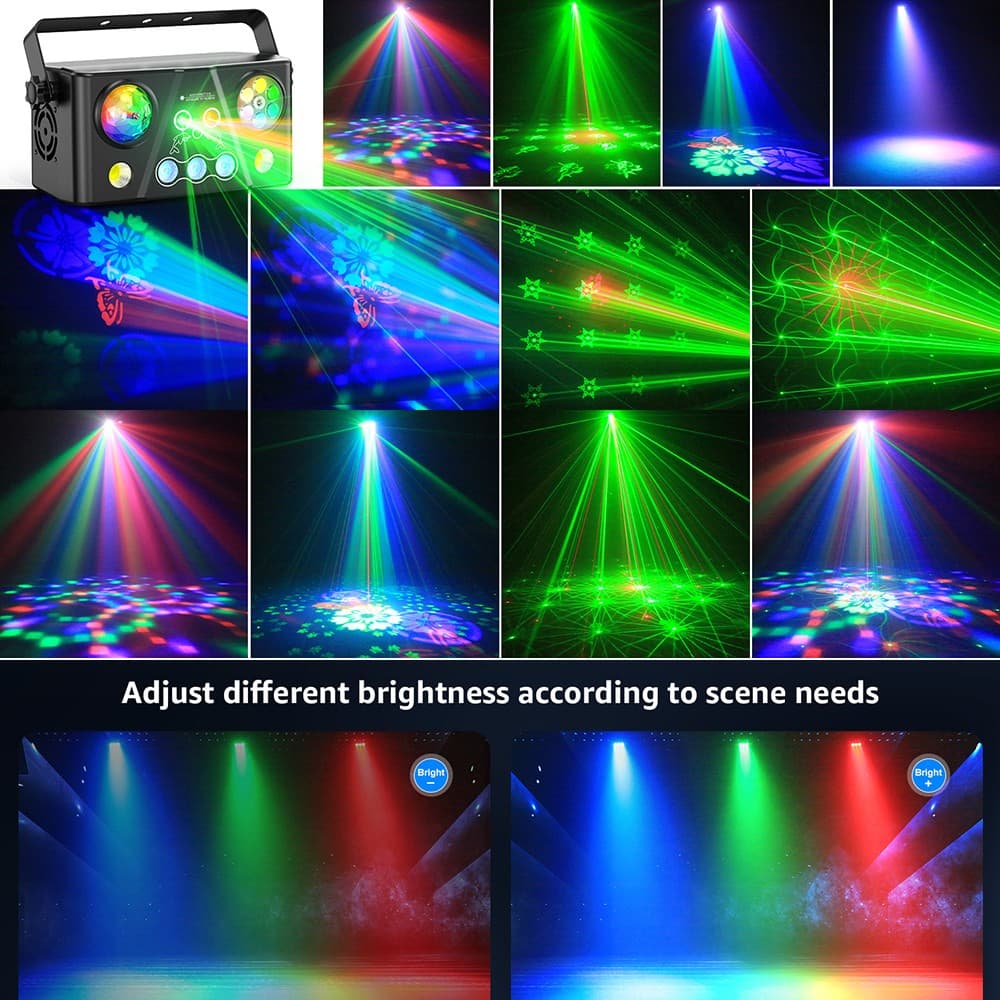 5 in 1 Disco Effect RGB LED DMX DJ Party Stage Lighting Laser Projector Lights 2