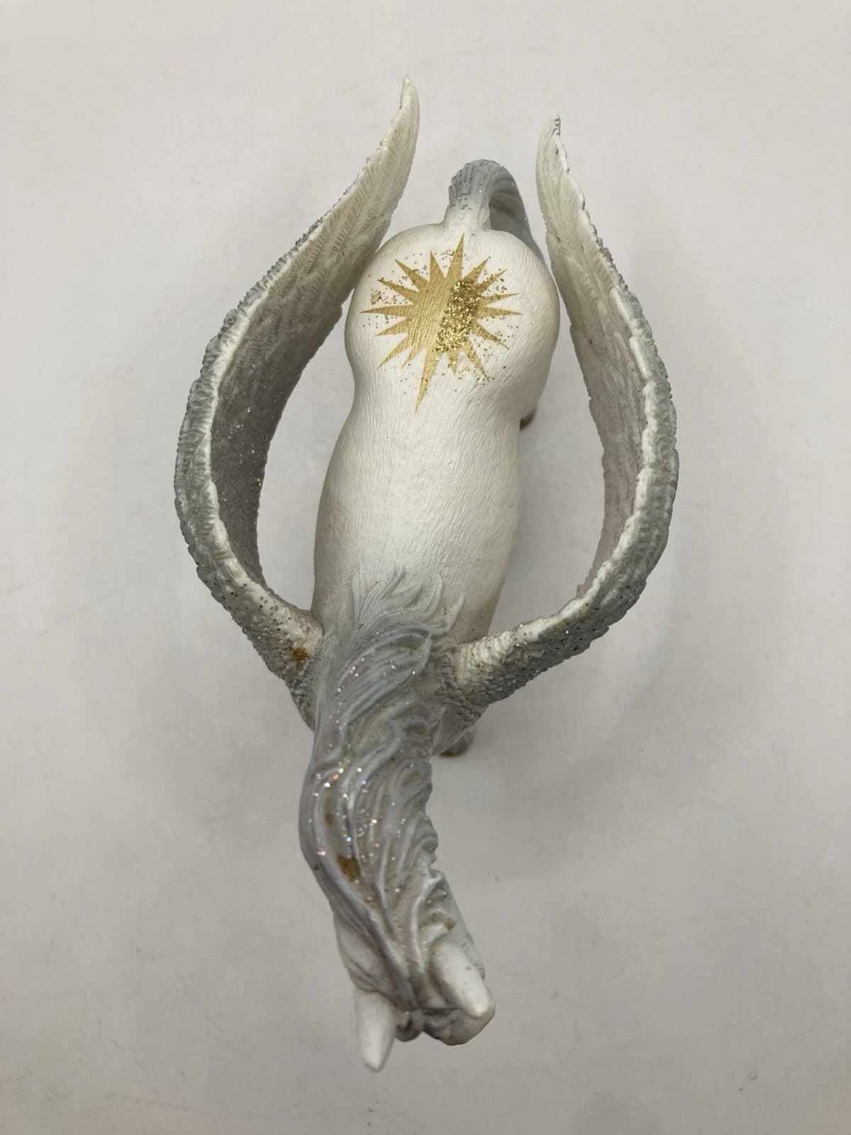 2009 Schleich Bayala Pegasus White Glitter Sunburst Flying Horse D-73527 Retired 5