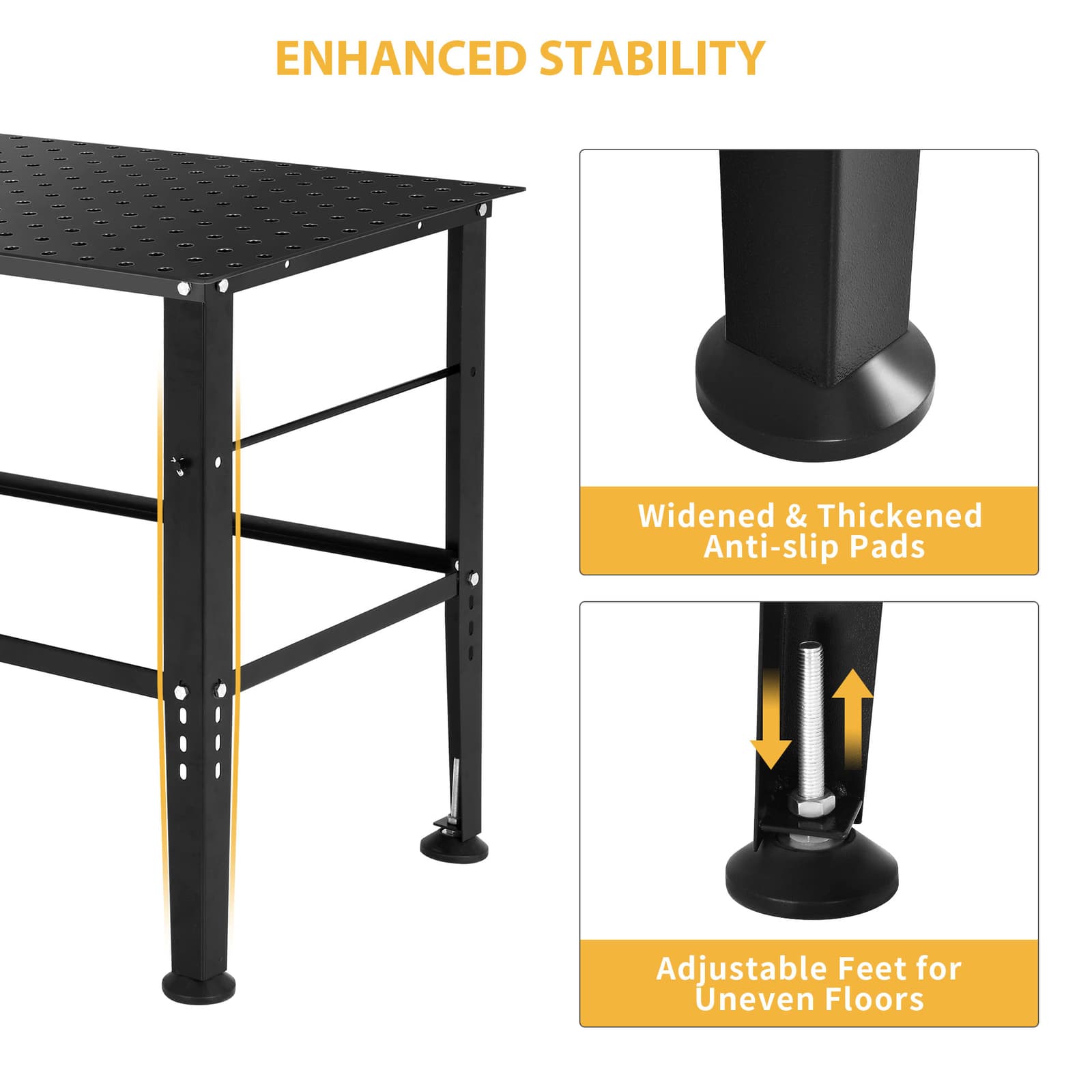 36" x 24" Welding Table Top with 5/8" Holes Welding Table 1320lb Load Capacity 3