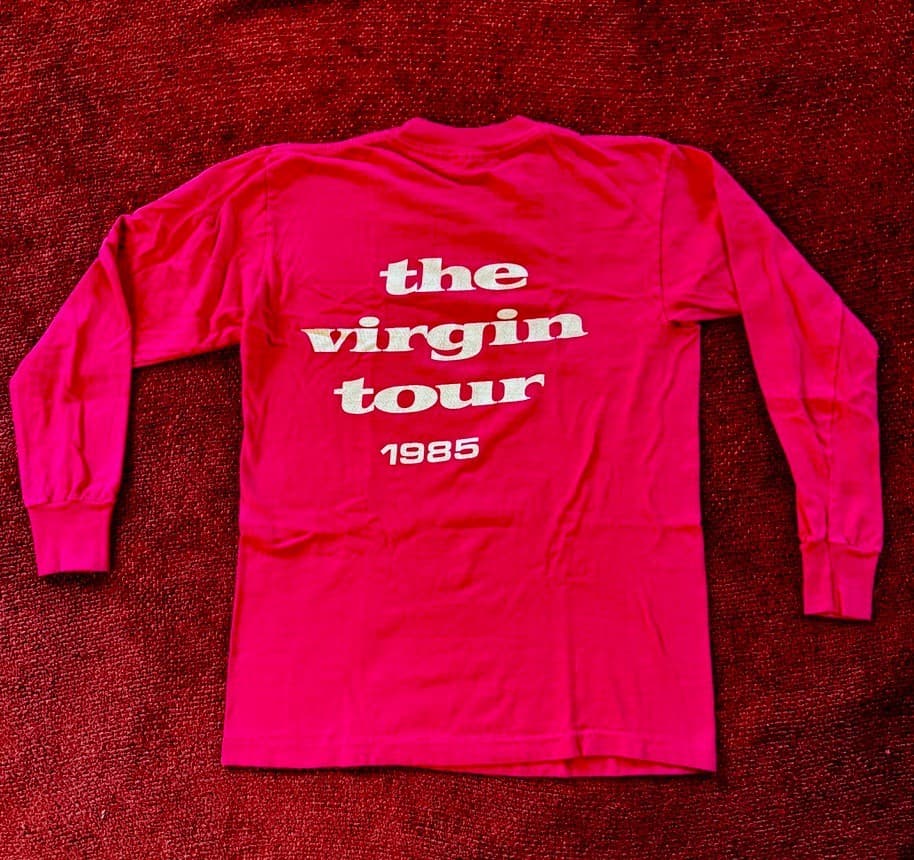 MADONNA RARE FUCHSIA 1985 BOY TOY VIRGIN TOUR LONG SLEEVE SHIRT PROMO RAISED BRA 3