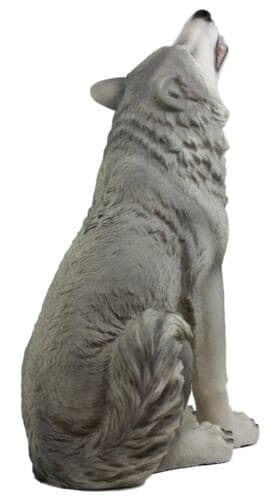 Large Howling Wolf Statue 18"H Mysterious Cries Of The Night Wolf Totem Spirit 3