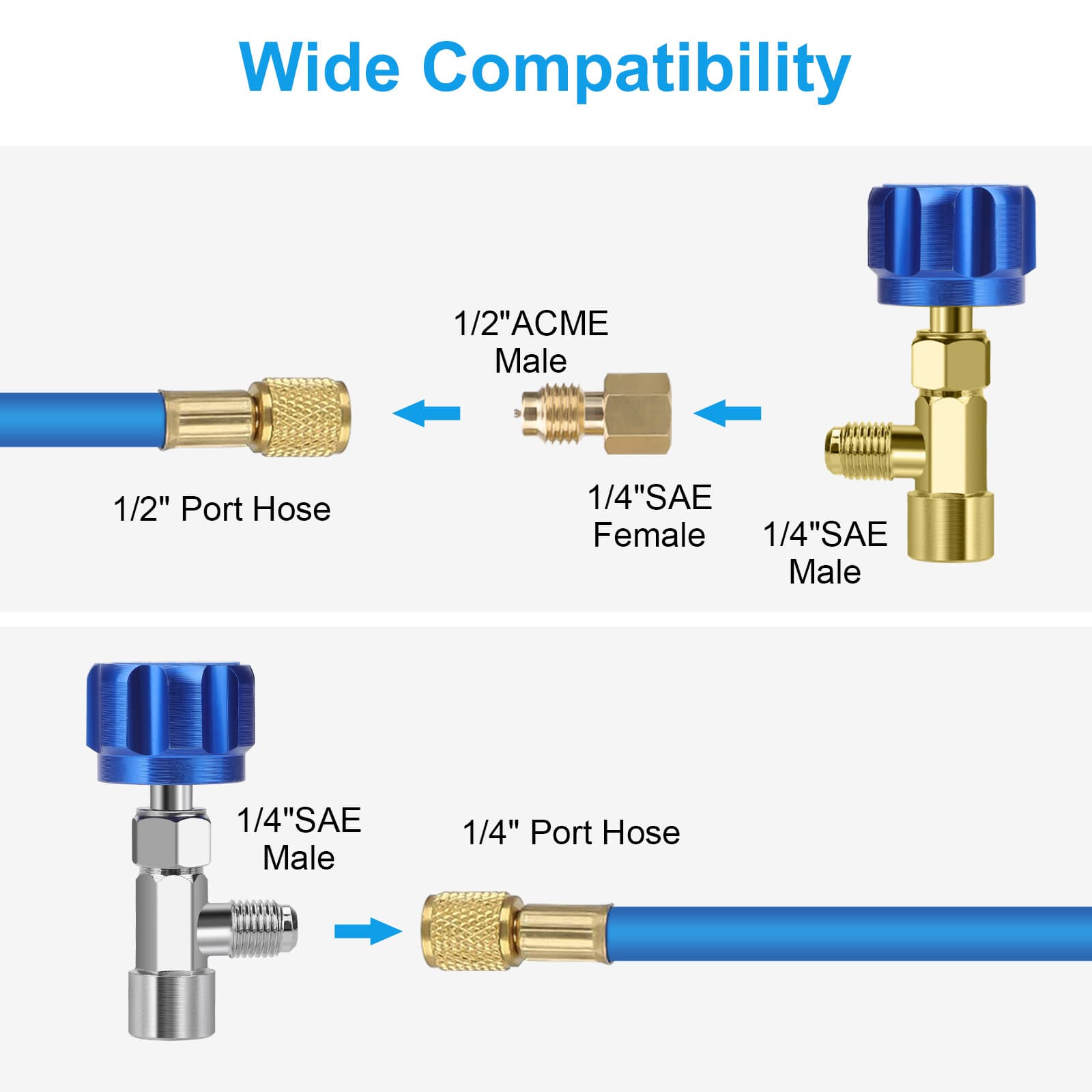 R1234YF Can Tap Valve Kit Self-Sealing & Puncture w/ Adapter for A/C Refrigerant 3
