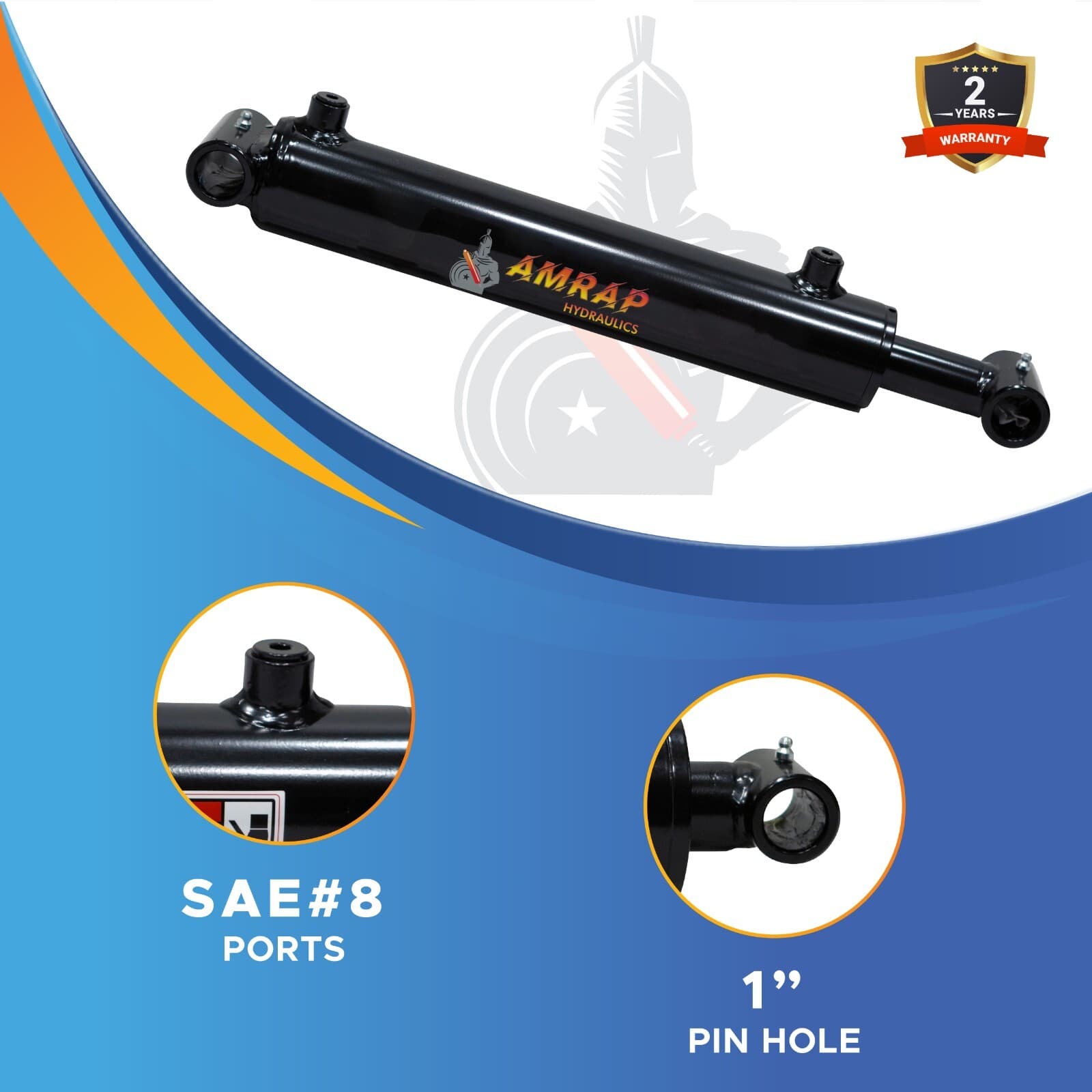2.5x14 Hydraulic Cylinder-2.5" Bore, 14" Stroke -Welded Cross Tube Cylinder(new) 3