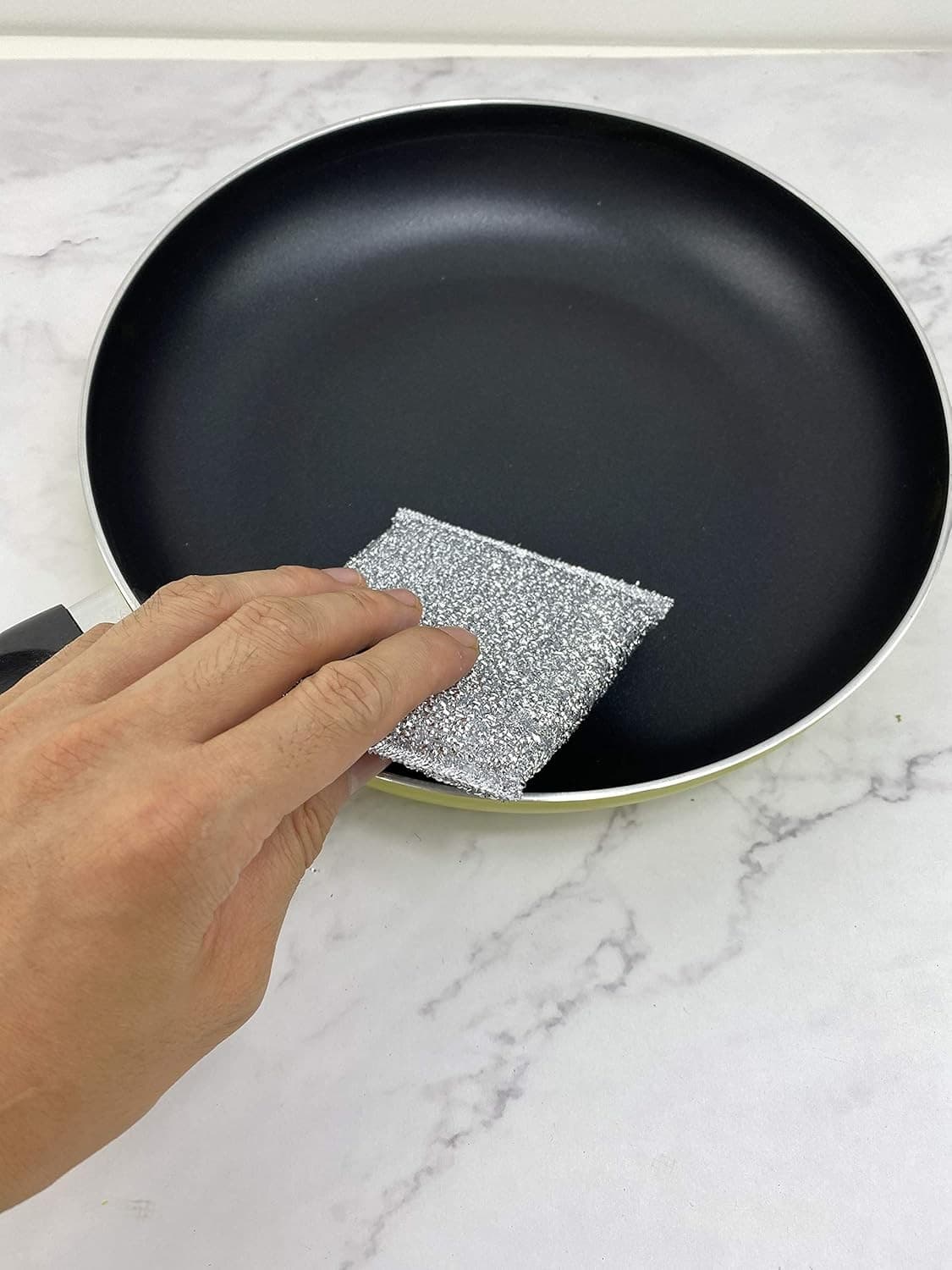 Non-Scratch Scrub Sponge Pads for Kitchen - Multi-Use Heavy Duty Sliver  5