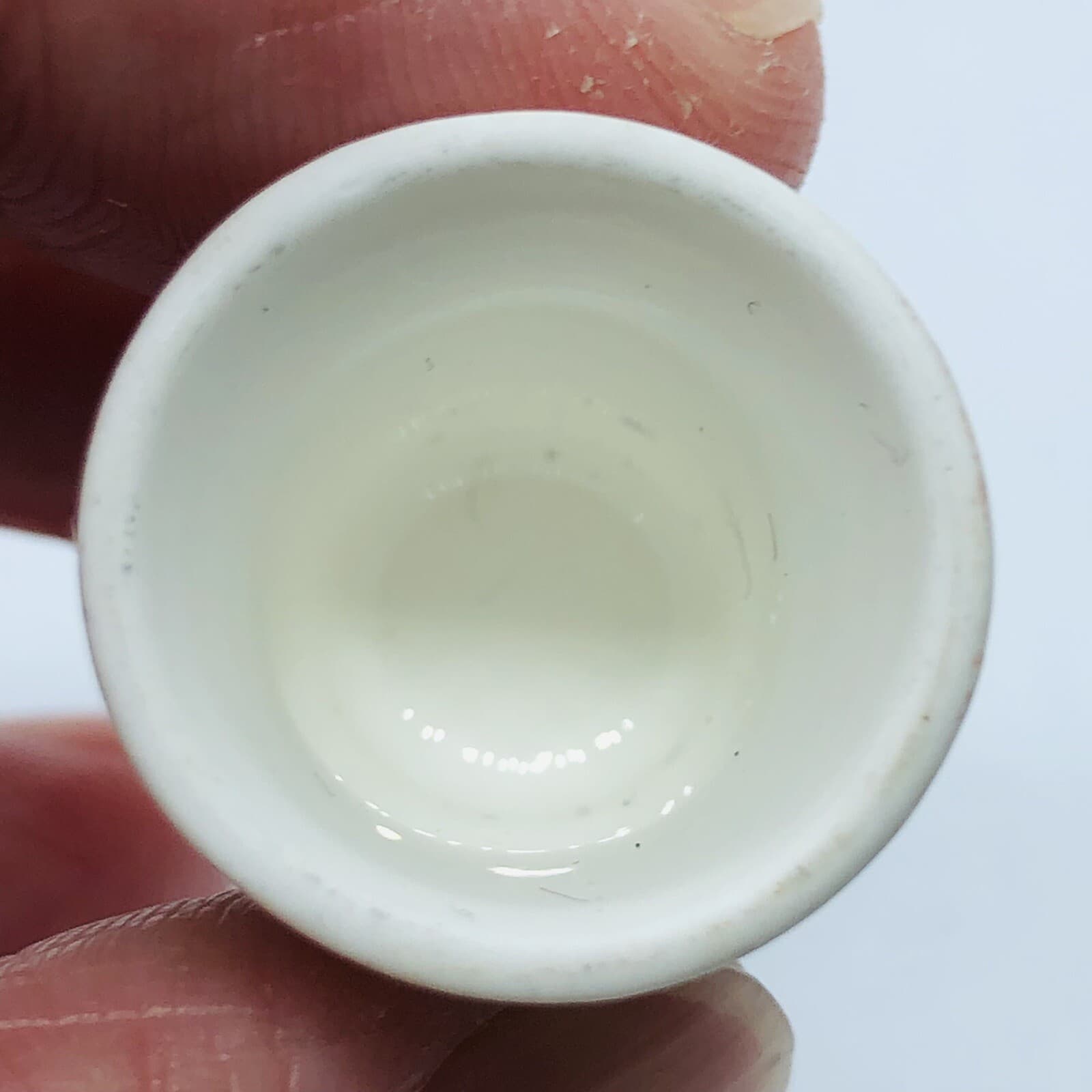 Vtg Wildlife Deer Bone China Thimble - Made in Japan 3