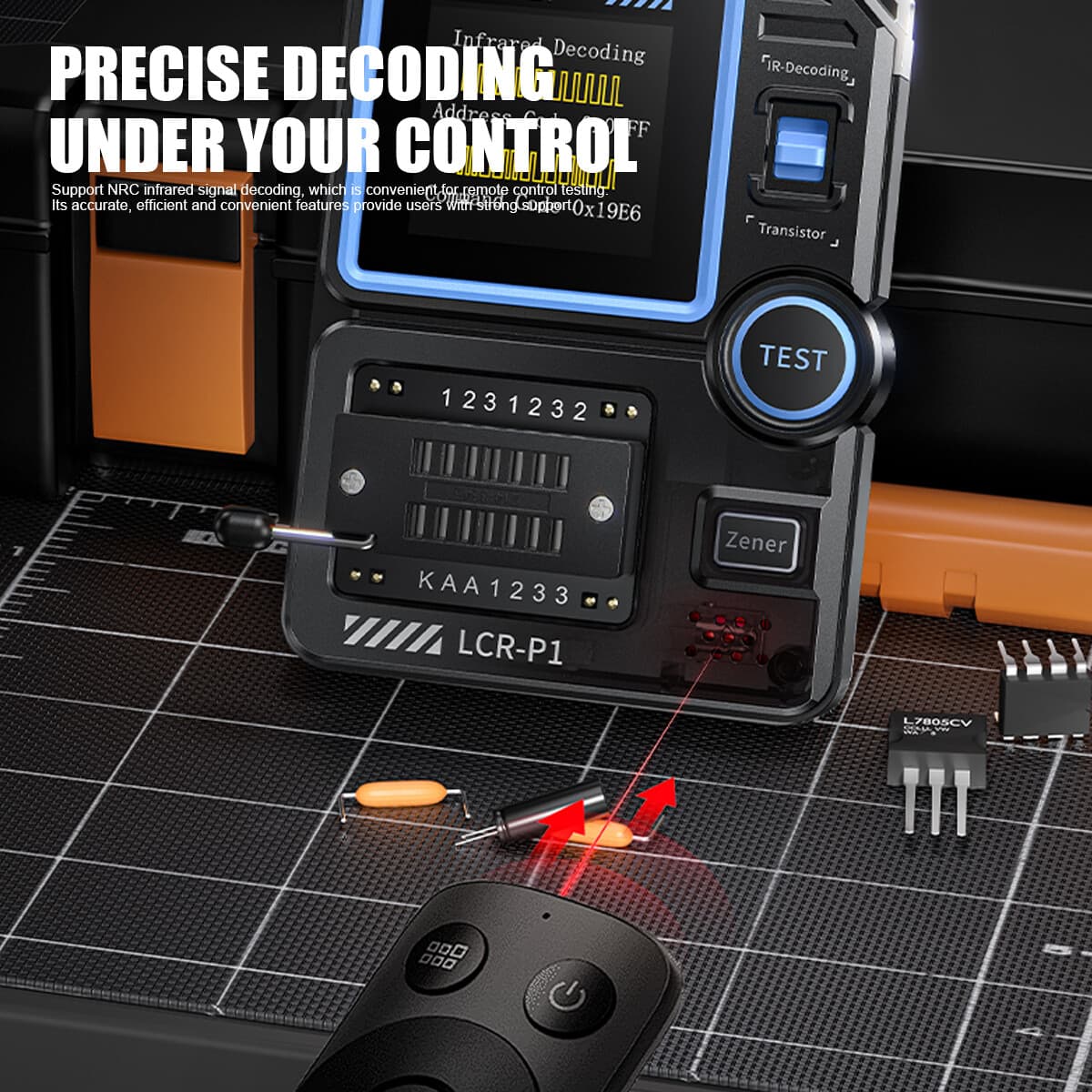 FNIRSI LCR-P1 Transistor Tester Diode Triode MOSFET NPN PNP SMD LCR ESR Meter... 6