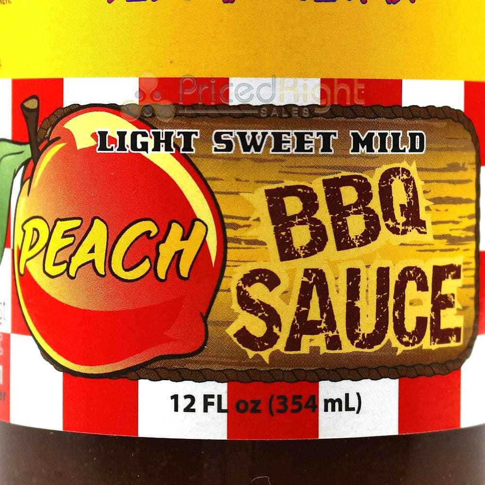 Sucklebusters Peach BBQ Sauce 12 Oz. Light Sweet Mild Blend Competition Rated 5