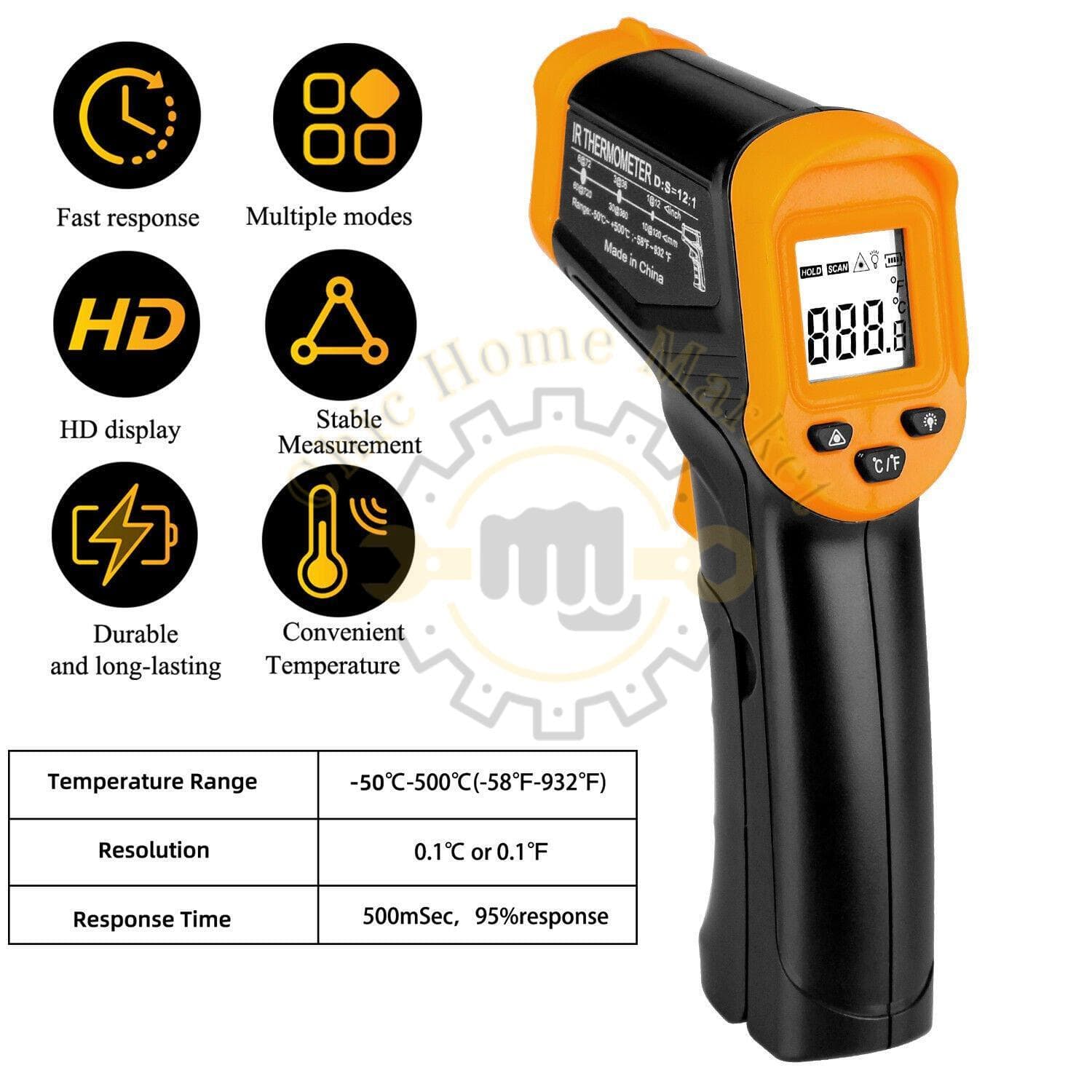 Digital Infrared Thermometer Temperature Gun Laser IR Cooking -50°C-550°C 2