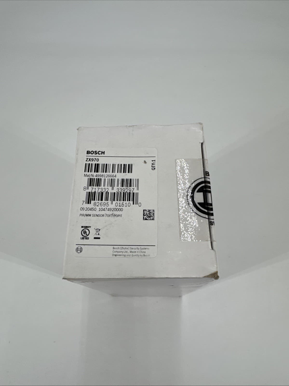 **NEW**  Bosch ZX970 PIR/Microwave Sensor 70 Feet w/ POPIT