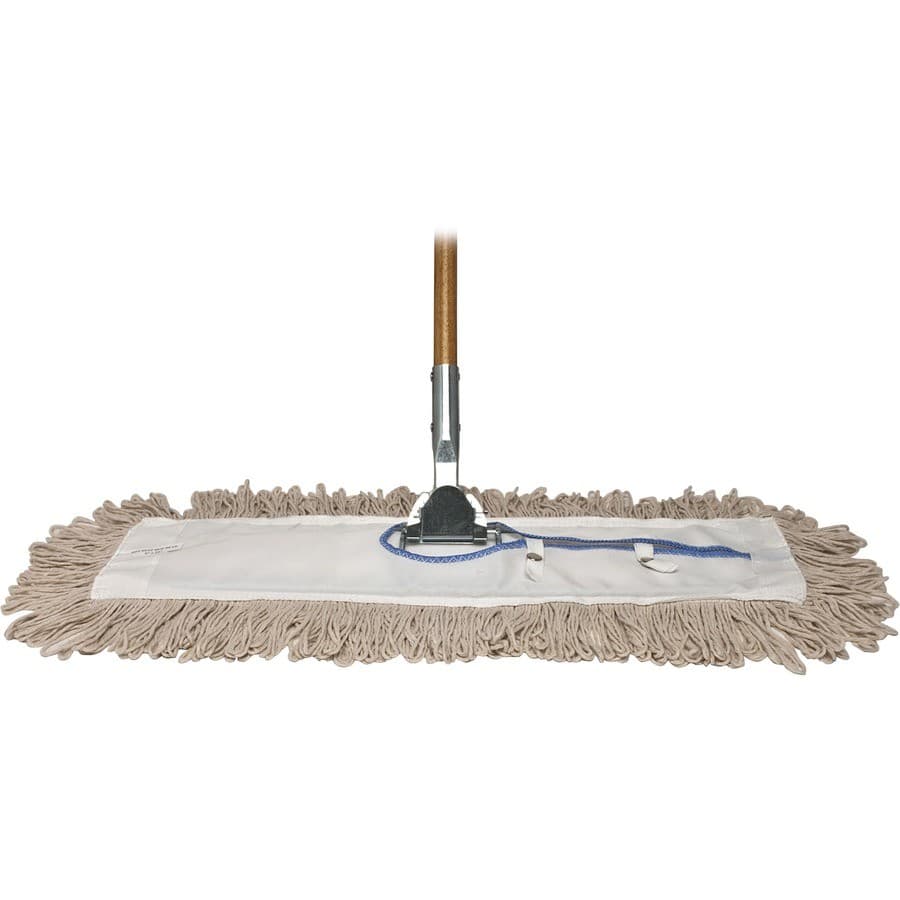 Genuine Joe Dust Mop With Handle - 24" Width Cotton Head - 60" X 0.94" Wood 5