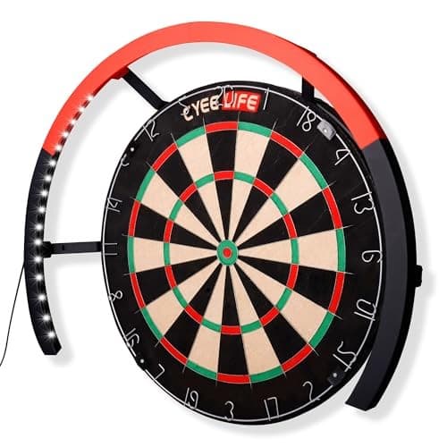  Dartboard Lighting System, White LED Dartboard 270° black and red 2