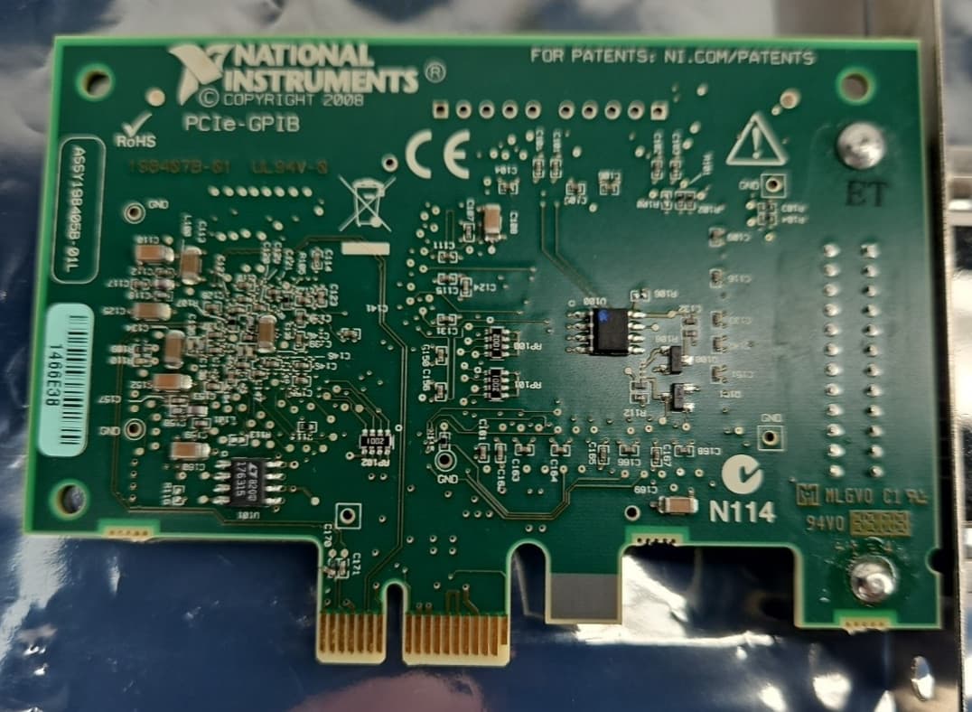 National Instruments NI PCIe-GPIB Slot Computer Card Board Circuit System Panel 2