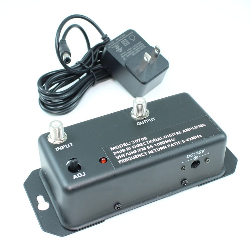 Antenna Signal Amplifier (24dB) 54Mhz-1000Mhz  Powered