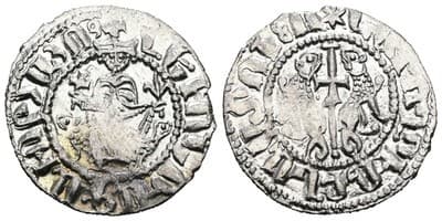 One Medieval Armenian Silver Tram - Sis Cilician Armenia 1198-1219 AD - Levon I 5