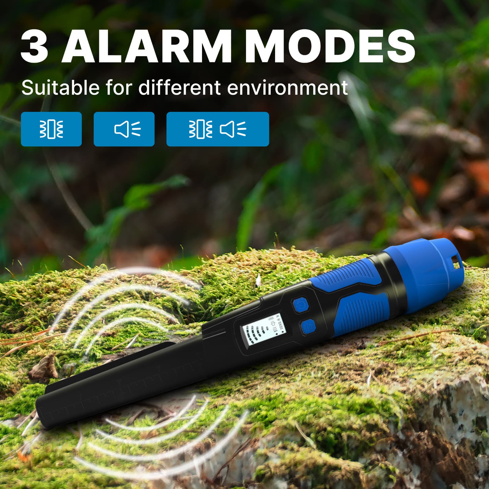 CKG Metal Detector Pinpointer 360° Detection, Fully Waterproof IP68, Color Blue 4