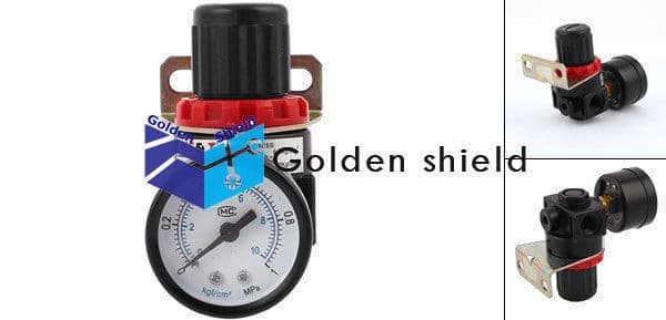 AR2000 Adjustable Pressure Metal Pneumatic Regulator 1/4" w Pressure Gauge✦Kd 4