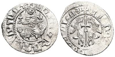 One Medieval Armenian Silver Tram - Sis Cilician Armenia 1198-1219 AD - Levon I 4