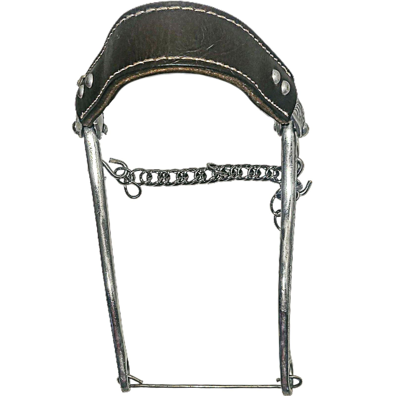 Engraved Aluminum Leather Noseband Unmarked Mechanical Roping Gaming Hackamore 3