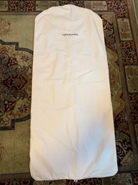 Salvatore FERRAGAMO Canvas Garment Bag -- Luxury Designer Cover 56" x 24"