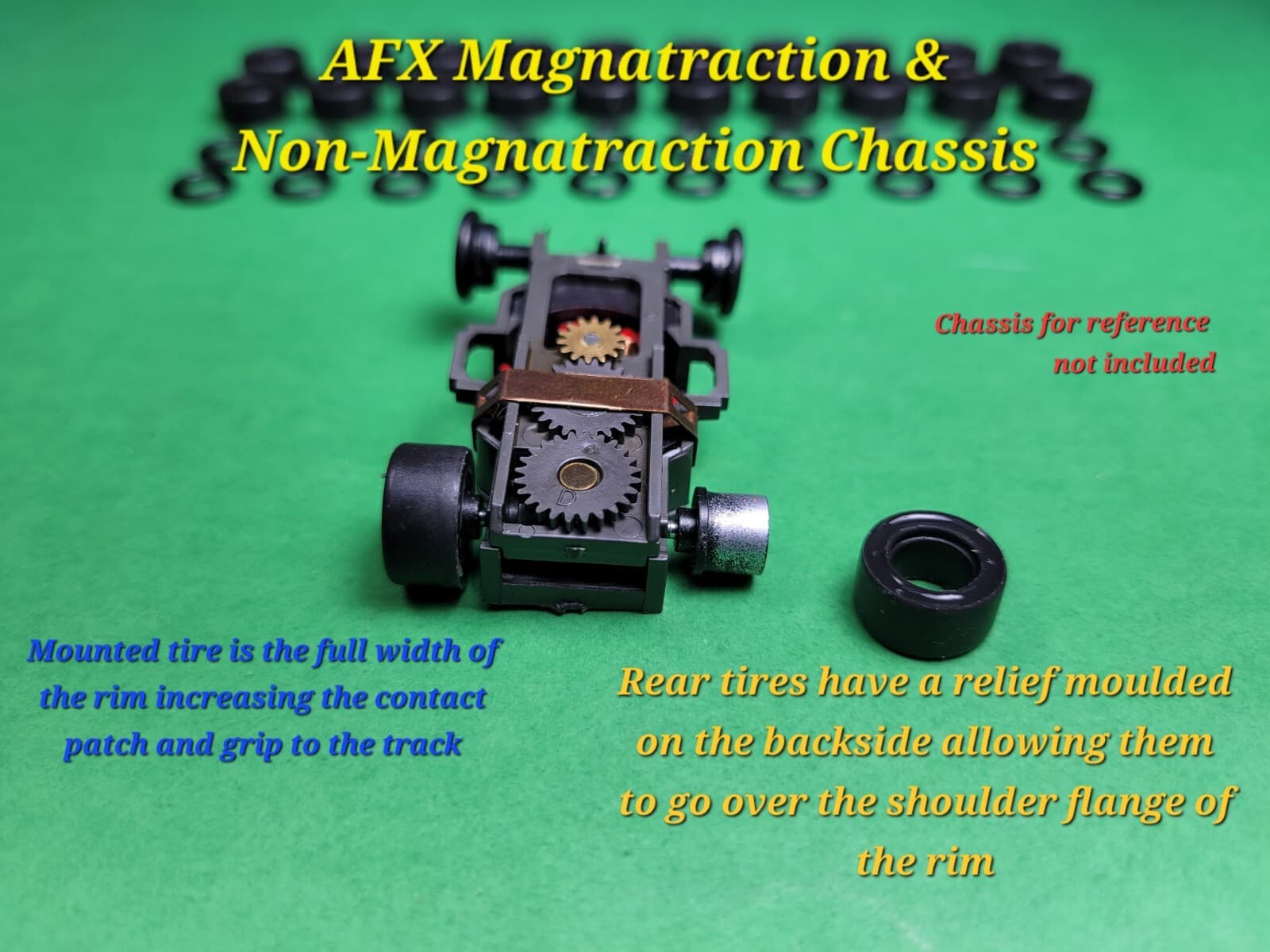 ☆40 Tires☆ .473 OD Silicone WIDE REARS AFX AURORA MAGNATRACTION Front orings HO 2