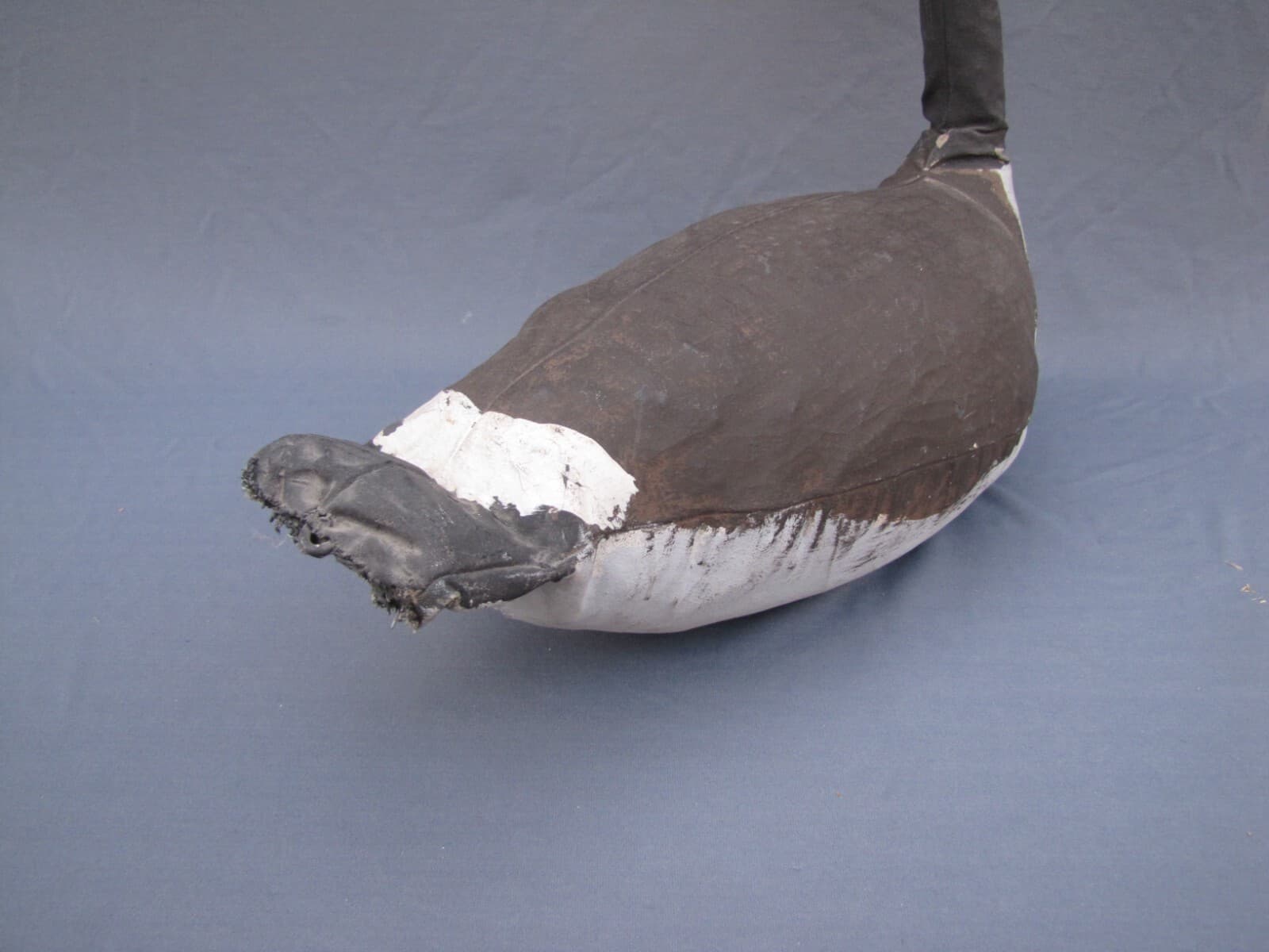 Antique Canada Goose Decoy Straw Stuffed Canvas Working Decoy Folk Art Nebraska 4