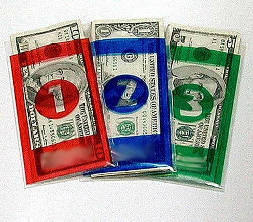 245 Reusable Safe Drop Envelopes (35ea of 7 Colors)   for Tidel Tacc II RA Safes 2