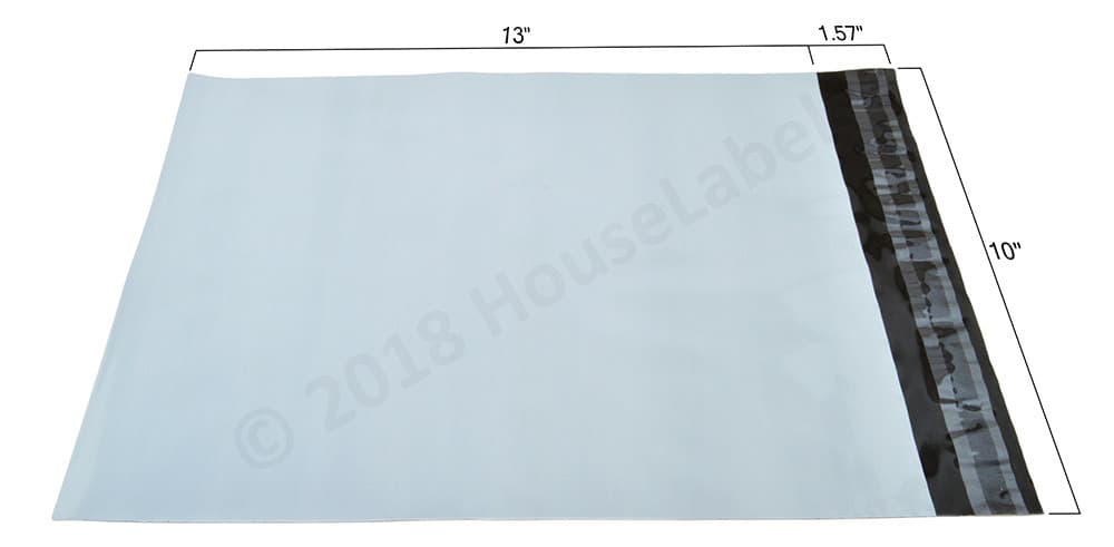 10x13 - #4 POLY MAILERS - (100) Bags - Houselabels - 2.35 MIL Shipping Envelopes 2