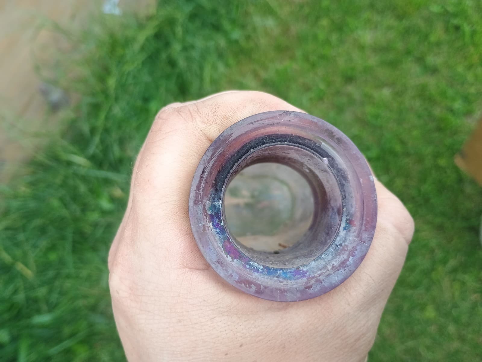 Lot Of 5 Antique Purple/Amethyst Condiment Bottles 6