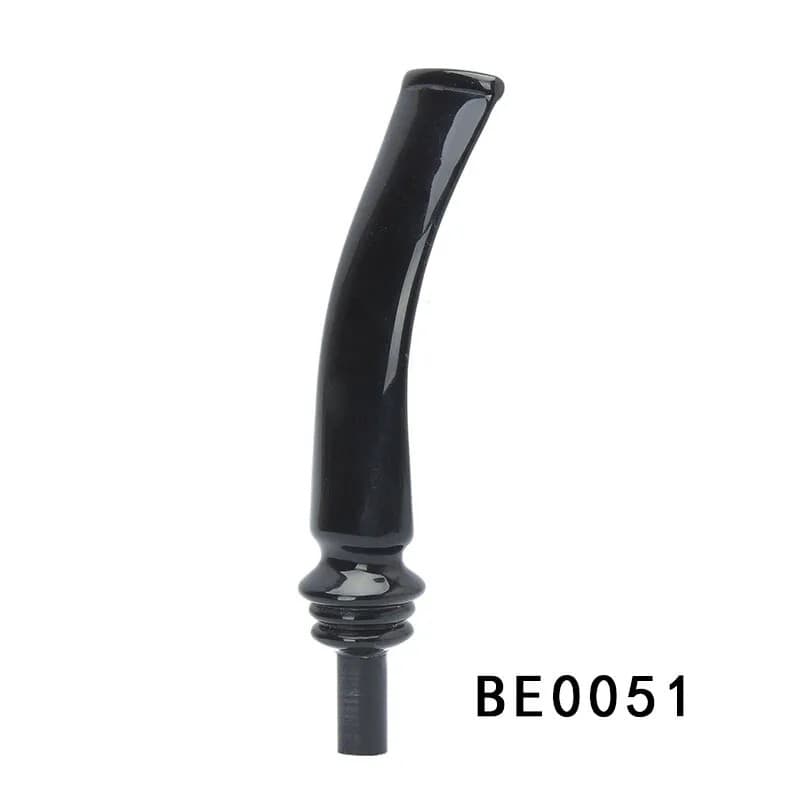 1X Bent Curved Pipe Stem Acrylic Stem Mouthpiece Replacement For Tobacco Pipe 6