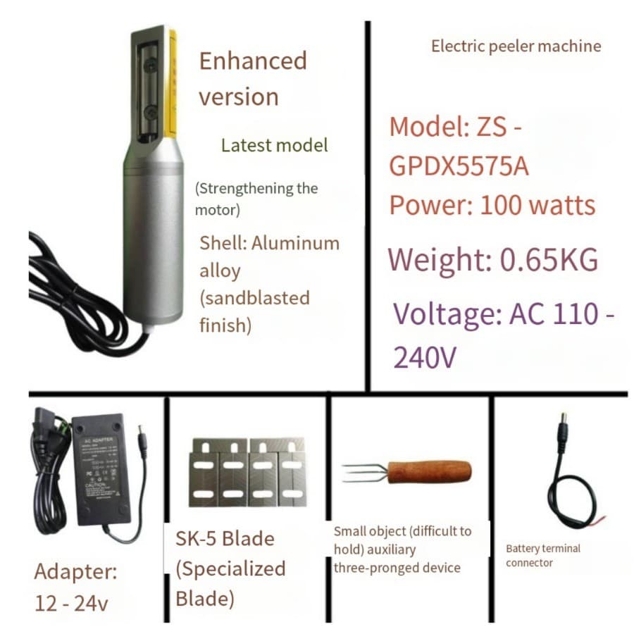 Portable Electric Coconut Husk Peeling Machine Taro Pumpkin Skin Scraper Peeler 2