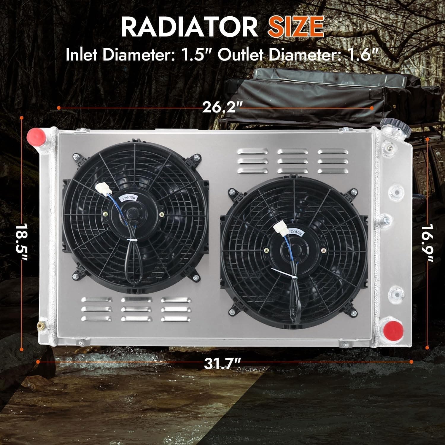 Aluminum Radiators for 1977-1987 Chevy/GMC C/K/G-Series C10 C20 C25 C30 C3500 3