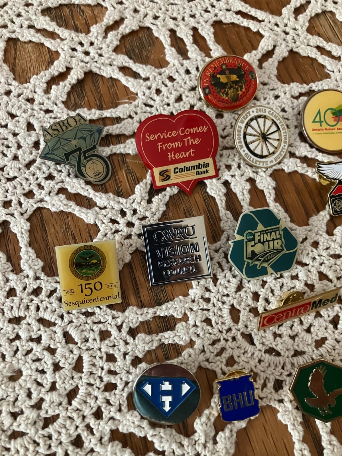 Lot of 50 Lapel Pins Mostly Modern Variety of Sizes and Colors 2