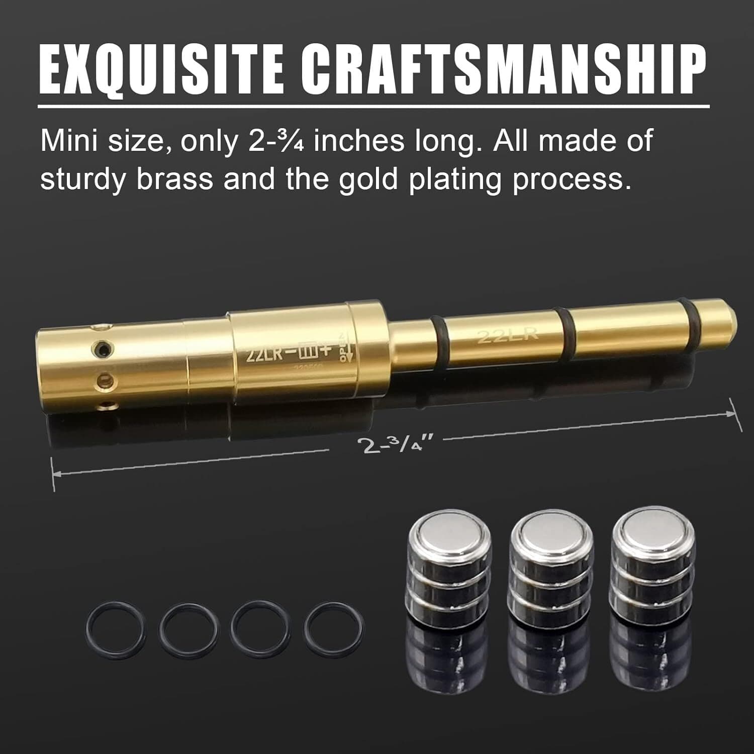 Red Laser Boresighter End Barrel Laser Bore Sight Sighter .22LR for Pistol Rifle 2