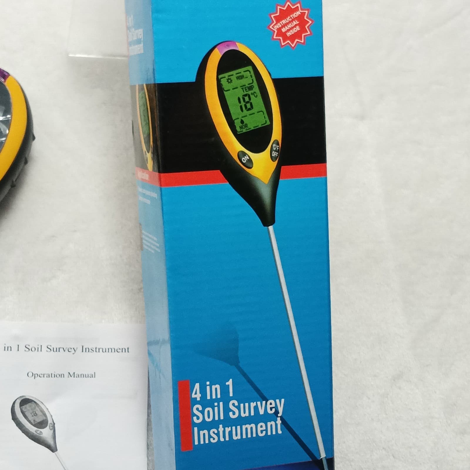 4 In 1 LCD Digital Soil Survey PH Water Moisture Temperature Sunlight Plant Test 3