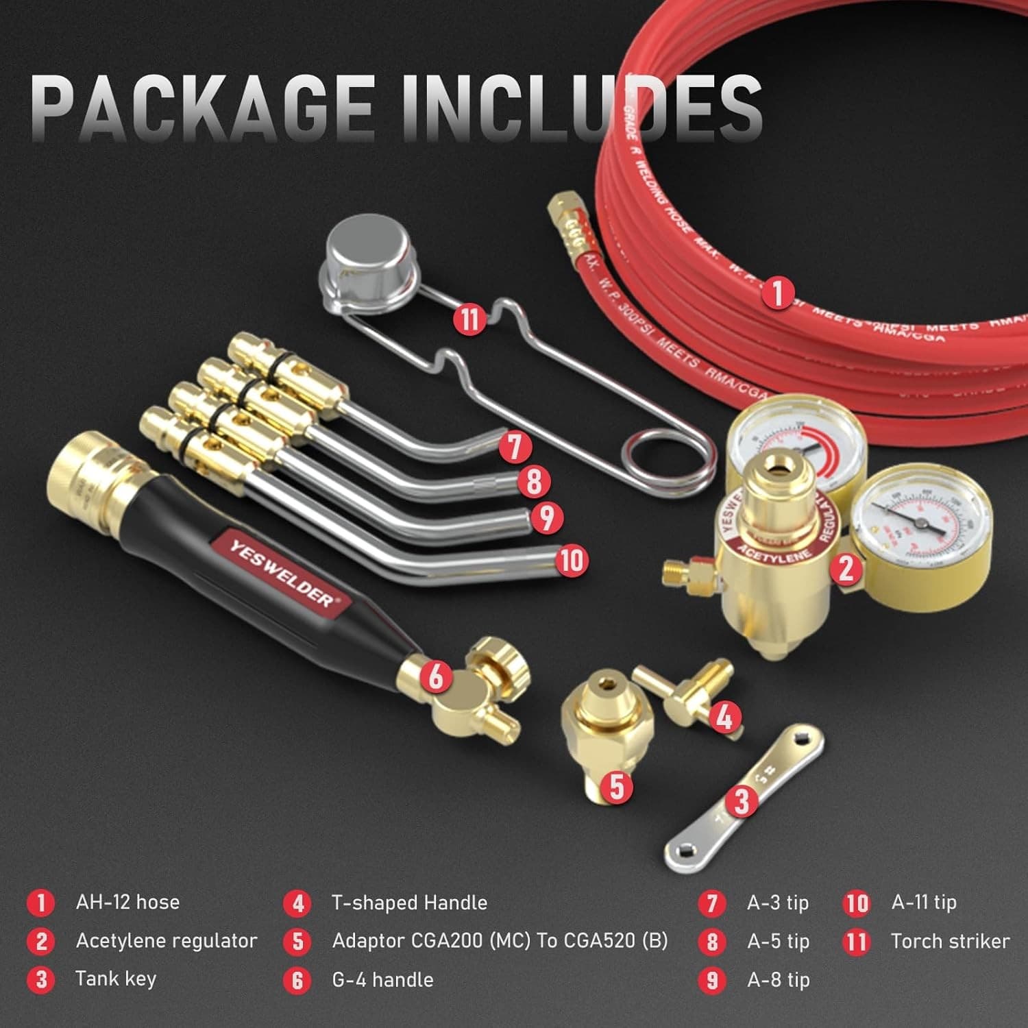 Professional Air Acetylene Torch Kit, Turbo Torch Set for Metalworking & Welding 4